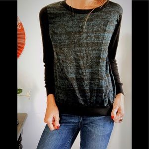 H & M | Mixed Media Abstract Print Top